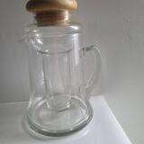 Borosilicate glass pitcher with infuser and wooden lid #PIMR