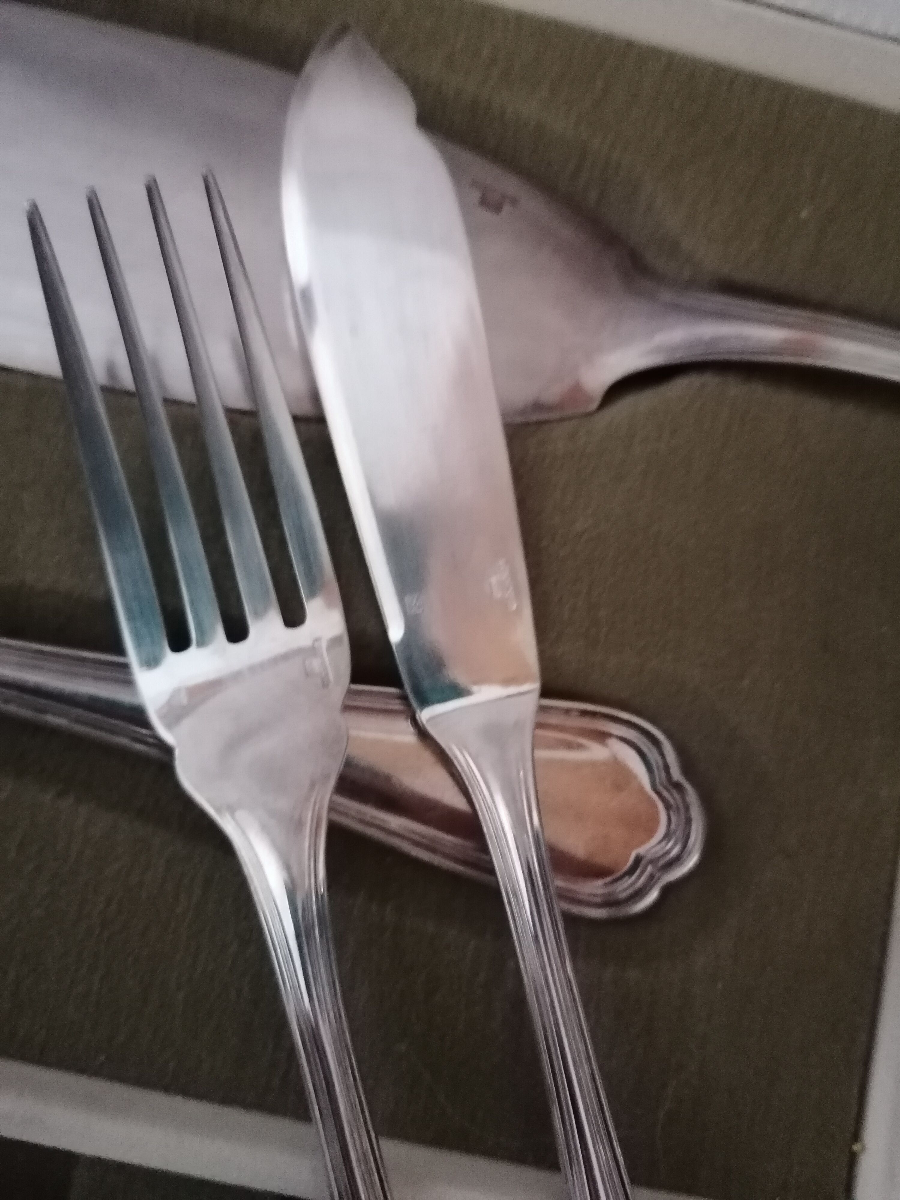 Christofle cake service cutlery set