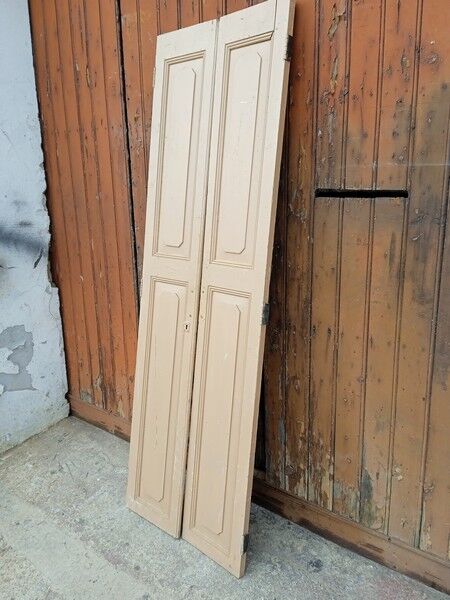 Set of 2 solid wood shutters with a 1940's patina