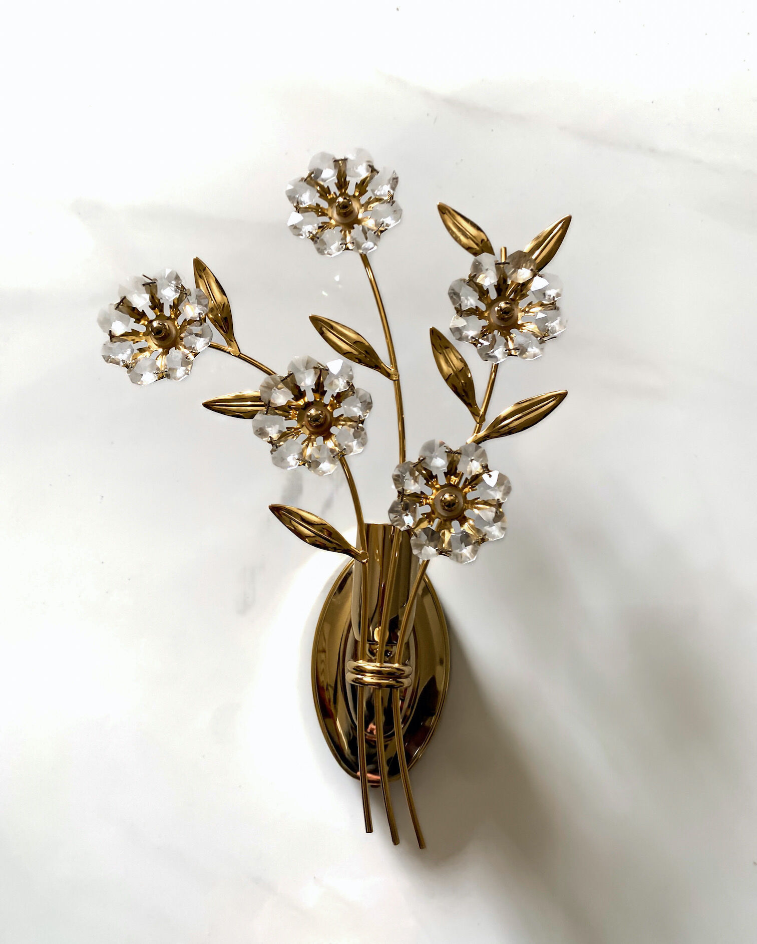 Lot de 2 appliques bouquet de fleurs