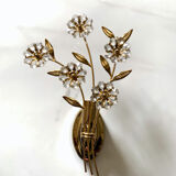 Pair of wall lamps bouquet of flowers