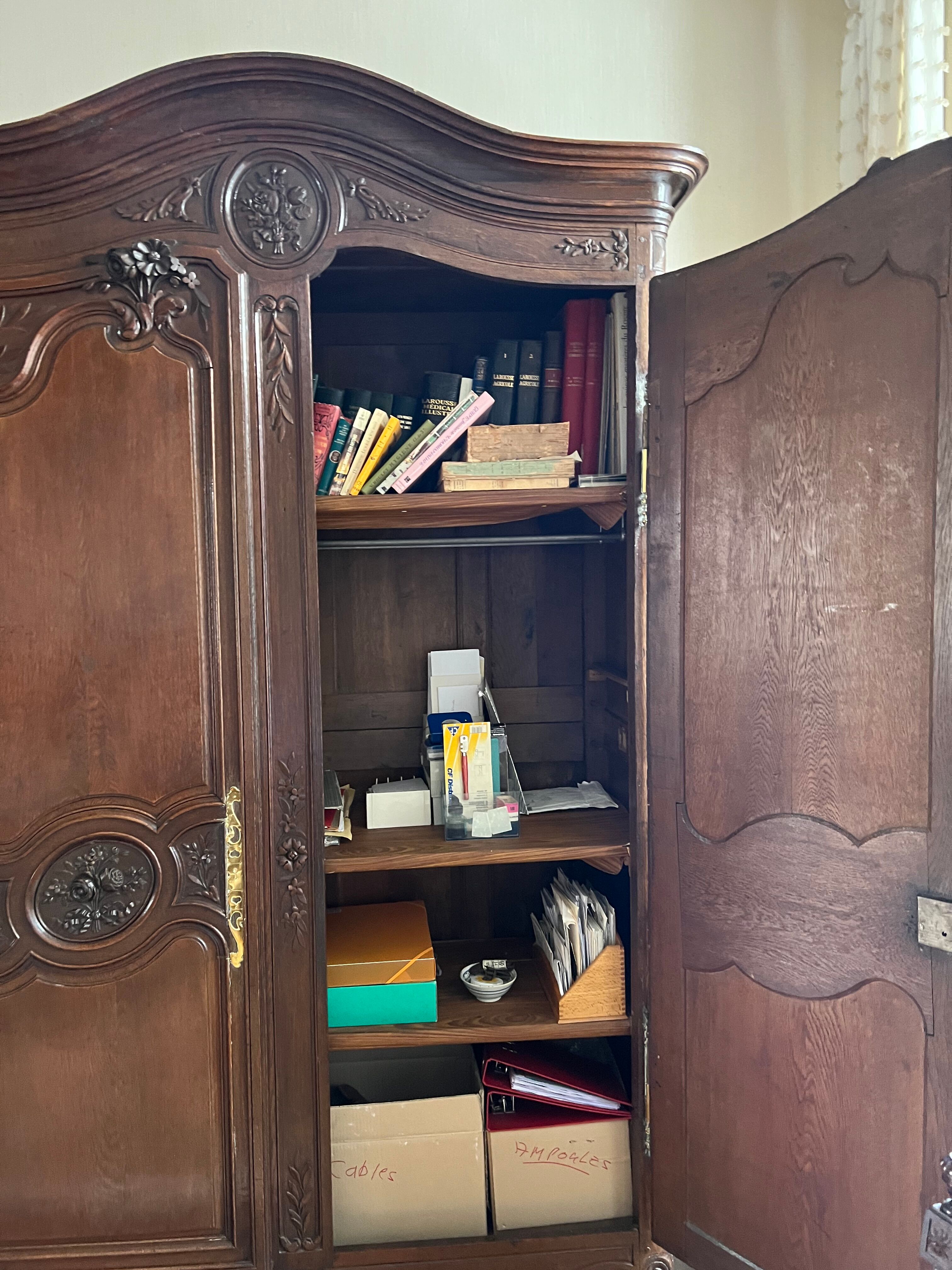 Richly carved Norman wedding cabinet
