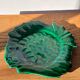 Vintage green fish plate lunetta vallauris