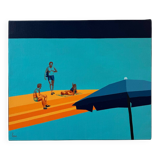 Painting "Public Beach" by Olivier Bour, 2000s