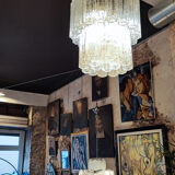 Chandelier Tube Tronchi in Murano Glass by Paolo Venini, 1970