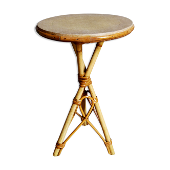 Rattan tripod plant holder harness 50s