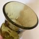 Bubbled glass vase, Biot style, moss green