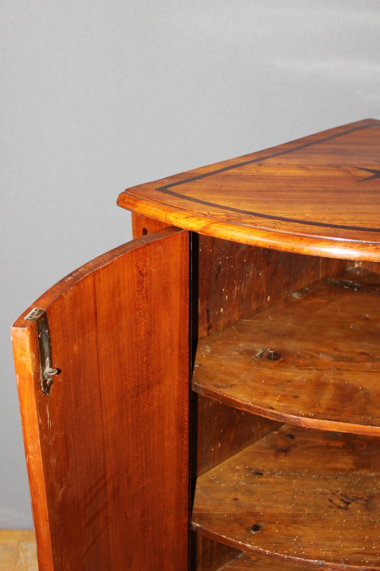 Louis XV corner cupboard with Maltese cross 18th century