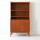 Scandinavian teak bookcase with hinged doors