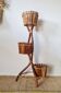 Vintage 3-tier plant stand in bamboo and rattan