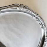 Vintage Mid Century Modern Baroque pattern stainless steel serving tra