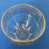 Set de 12 petits verres cerclés or