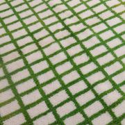 Tapis berbère marocain à carreaux verts et blancs