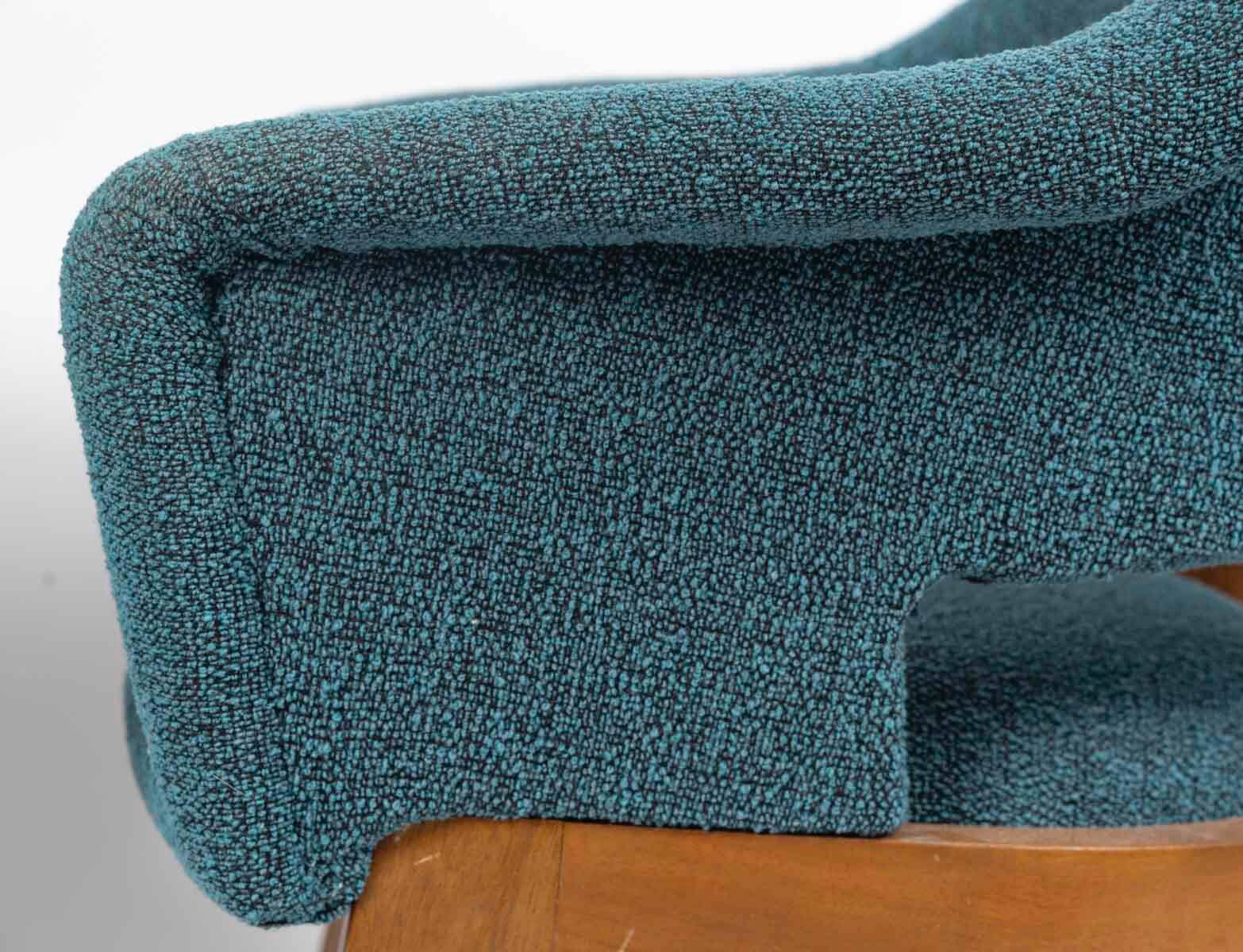 Pair of vintage armchairs by designer Charles Ramos, 1950s.