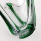 Vase en verre épais vert Murano vintage