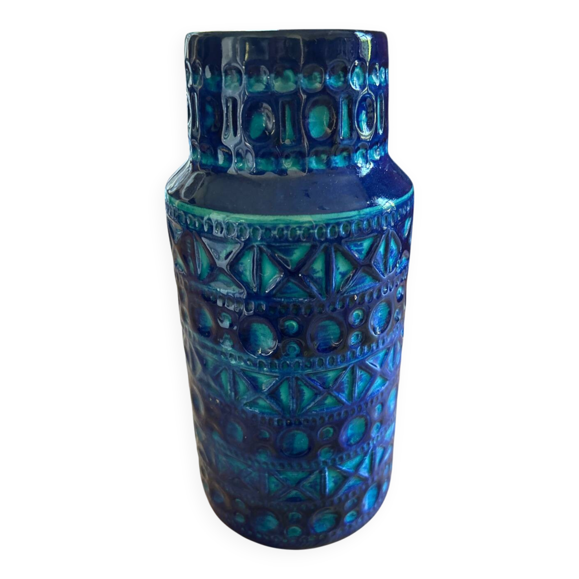 Vintage Germany Bay Deep Blue Vase