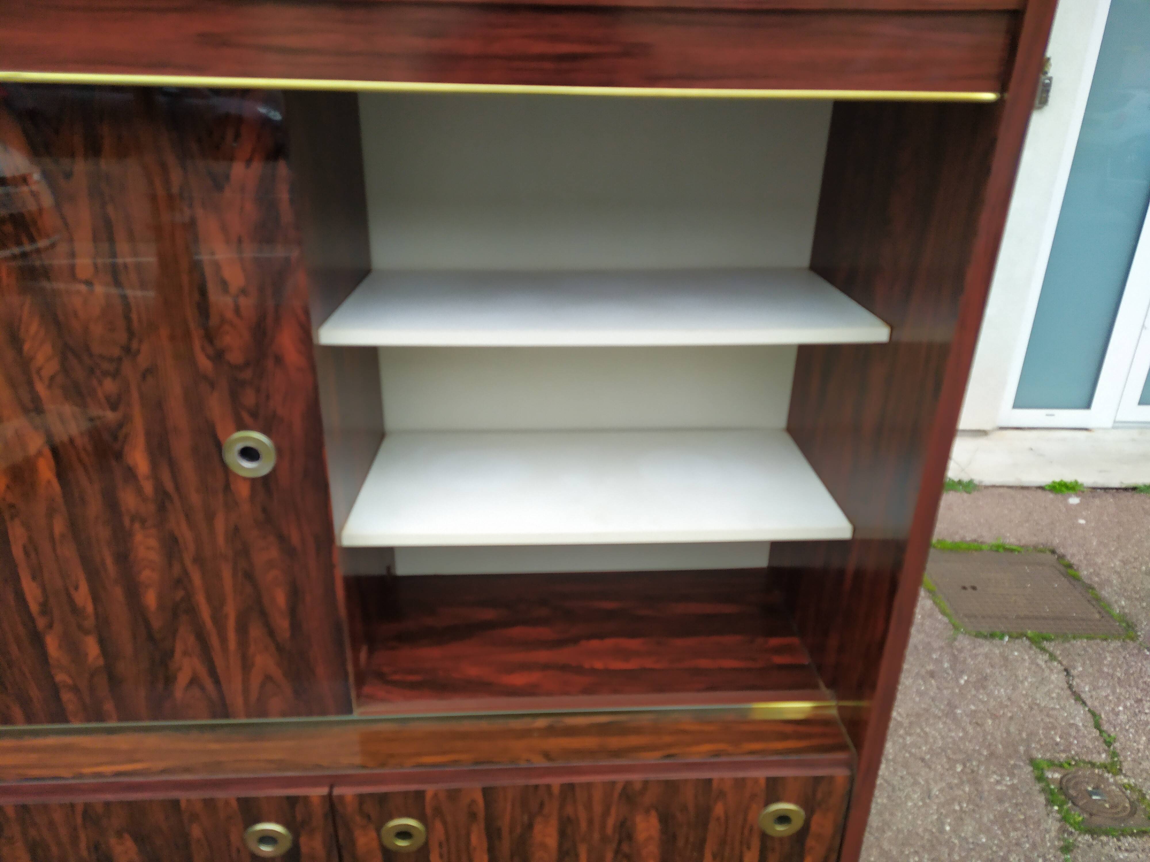 Danish rosewood buffet showcase bar - 1970