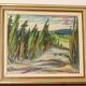 Oil painting on Swedish panel from the mid-century "Forest Landscape" - Vintage and framed
