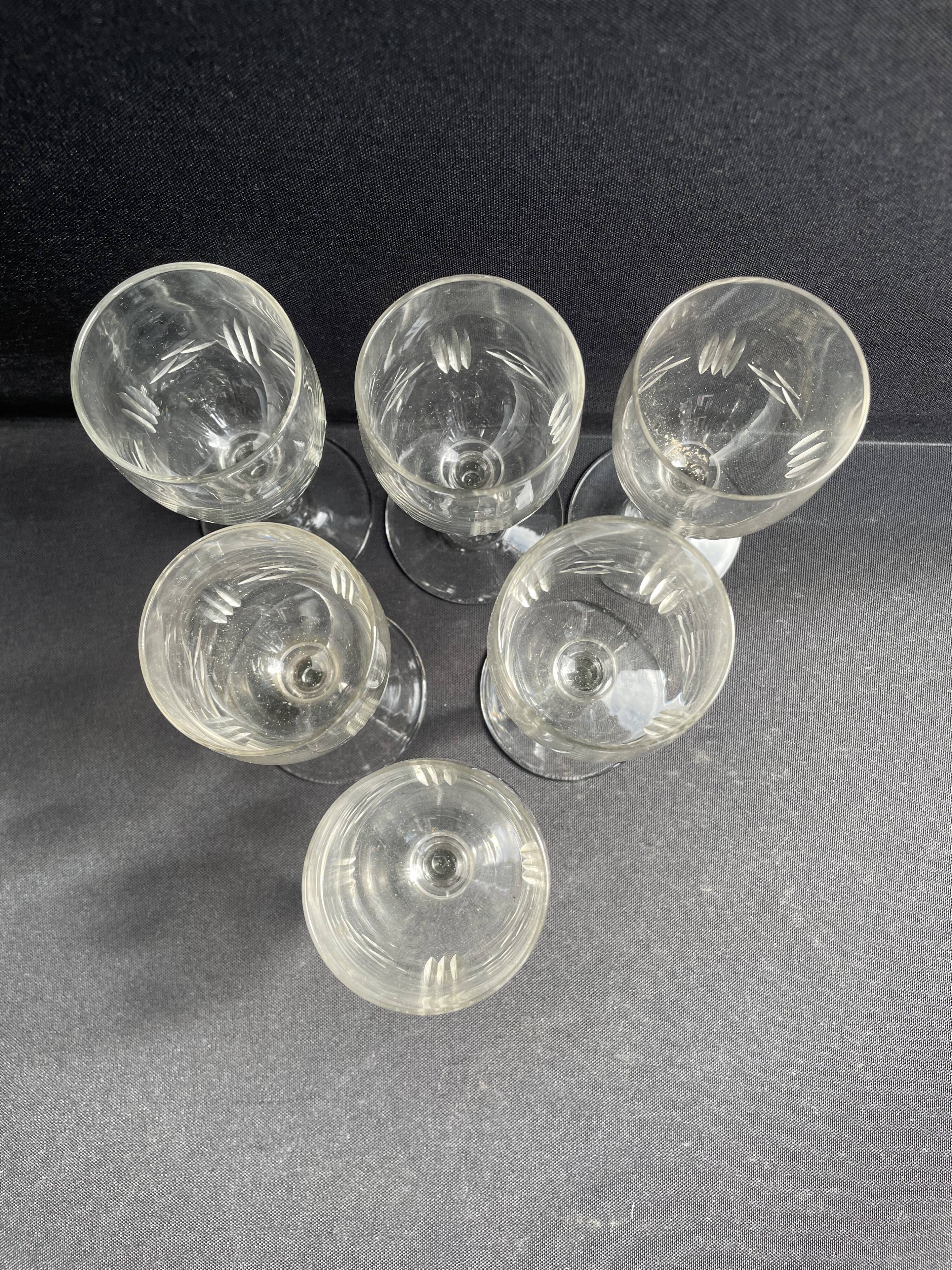 6 vintage port glasses