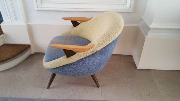 Tres rare fauteuil Oeuf EGG original années 50