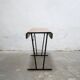 Table pliante vintage en bois et métal