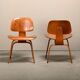 Charles and Ray Eames Early DCW Walnut Plywood Dining Chairs Herman Miller