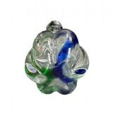 Paire de vases en verre en forme de gourde avec décoration tourbillonnante