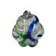 Pair of gourd-shaped glass vases with swirling decoration
