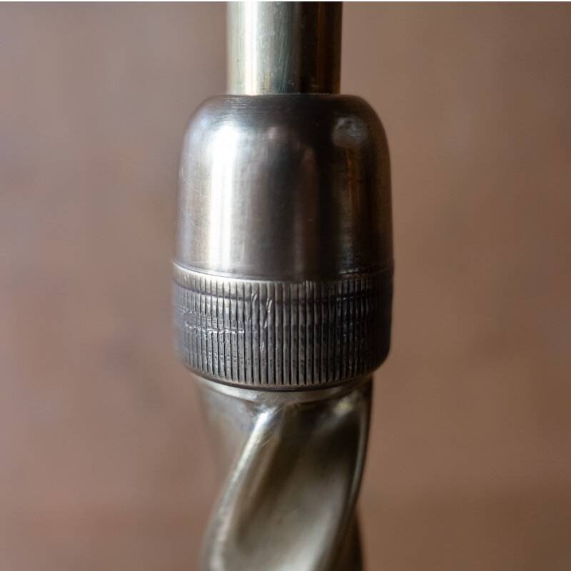 Brass and marble floor lamp, Italy 1950s