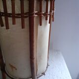 Lampe rotin Louis Sognot design 50's 60's