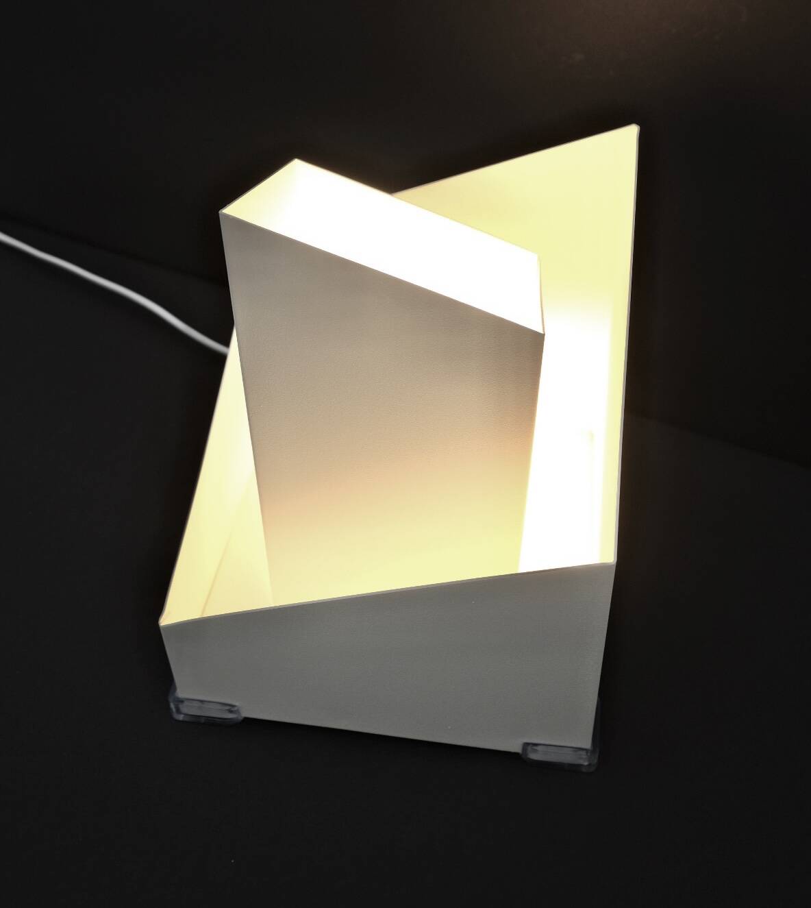 Modernist metal lamp by SCE, France 1950