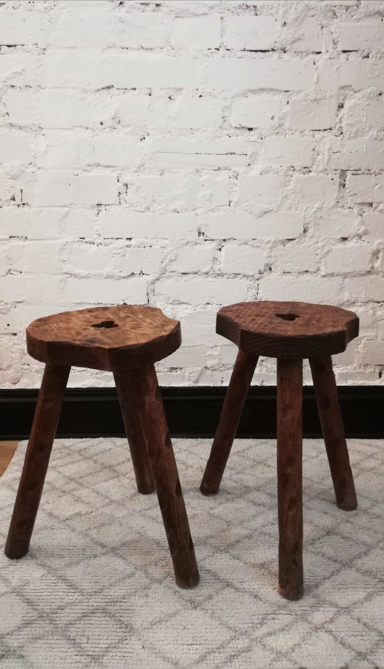 Brutalist tripod stools