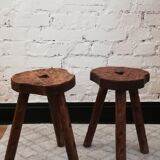 Brutalist tripod stools