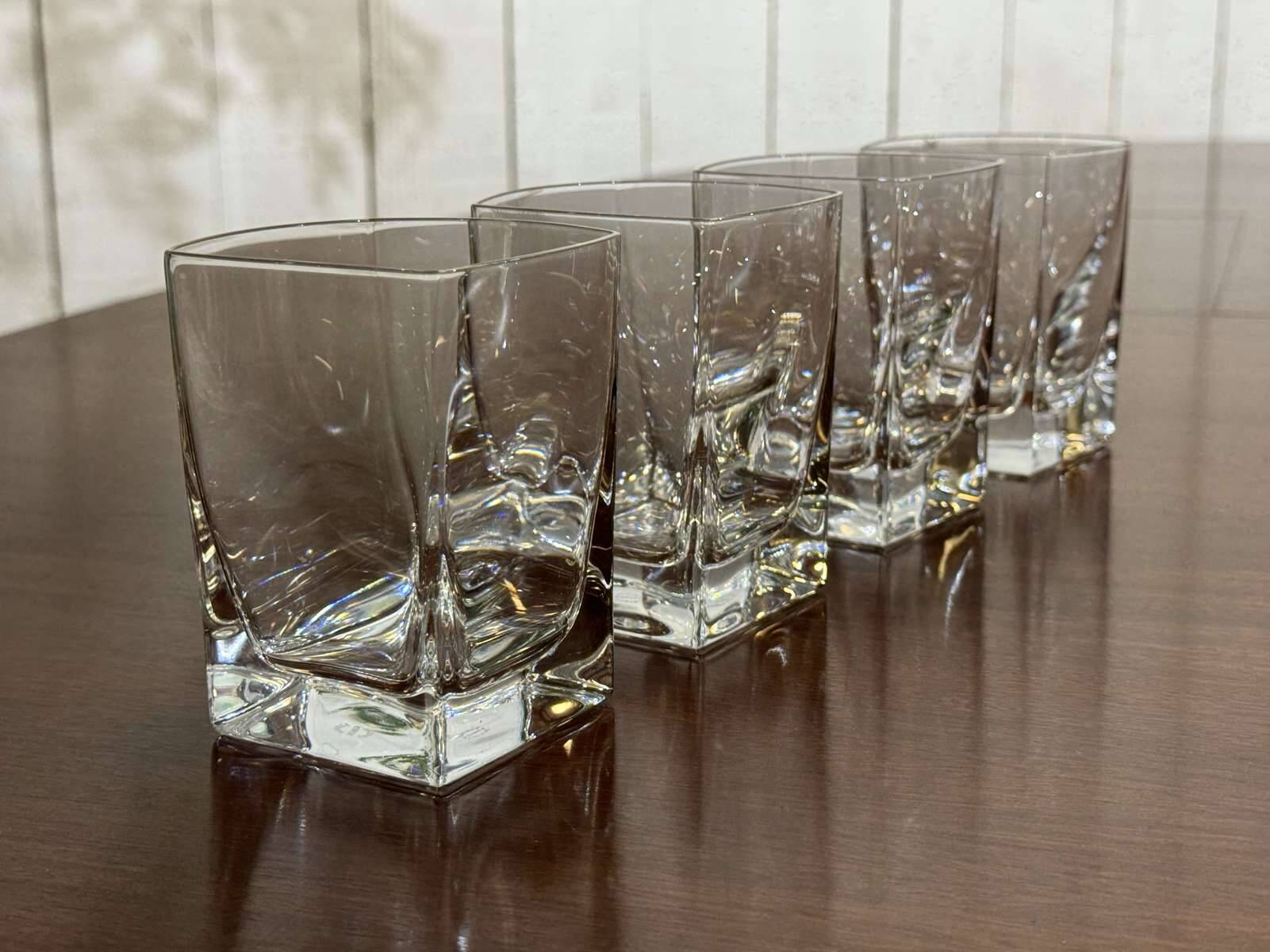Set of 4 crystal whisky glasses from Sèvres.