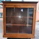 Vintage wooden wall display cabinet, chalet country design.