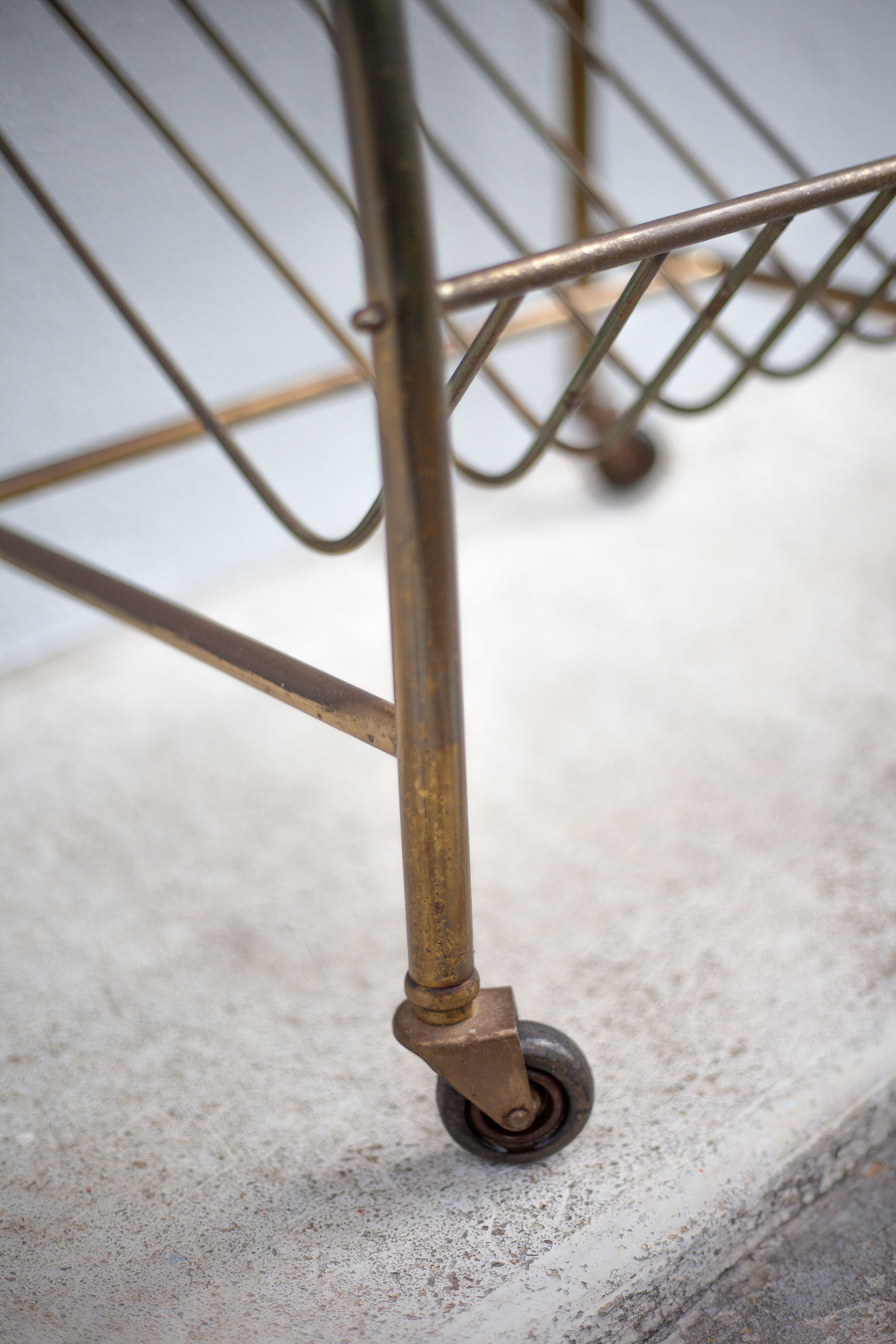 Vintage trolley, trolley on wheels