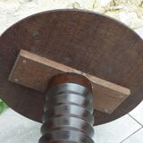 Round side table in turned wood