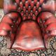 Springvale Chesterfield office chair in oxblood leather