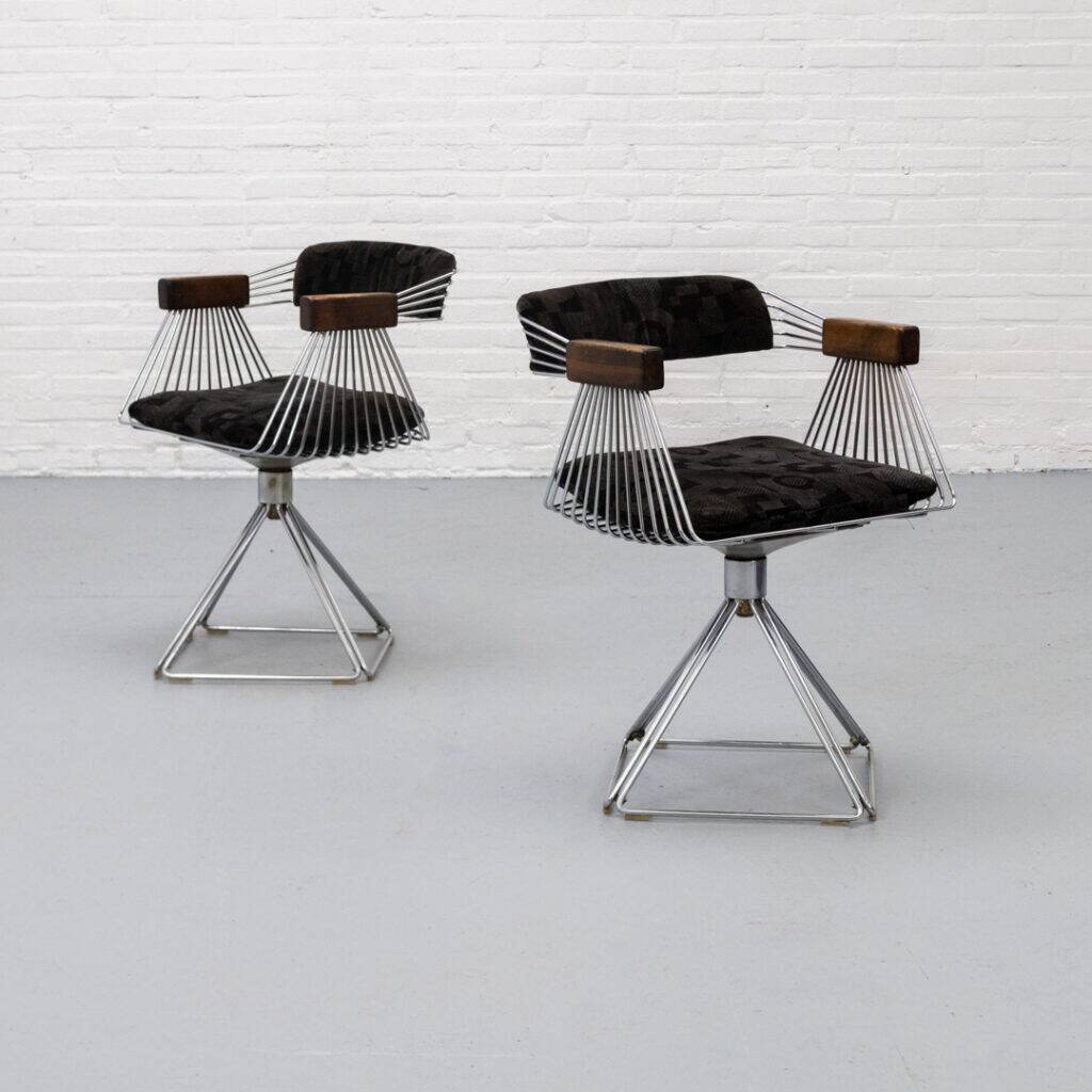 Rudi Verelst Delta Dining Chair Set 1970s
