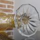 Ancient vase soliflore crystal chiseled yellow-orange