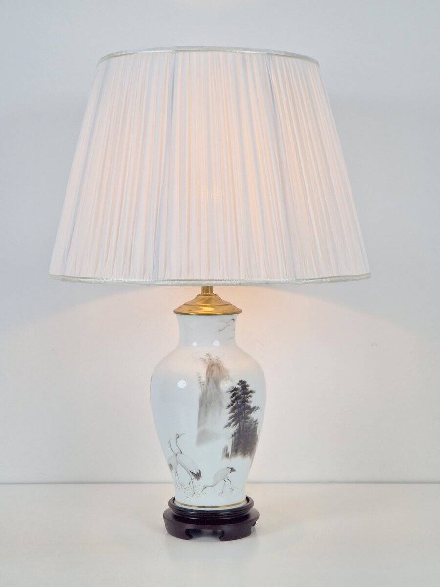 Japanese Table Lamp by Haruo Momoki for Franklin Porcelain, 1980s