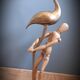 Brass pink flamingo