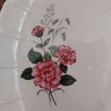 Ravier in earthenware L'Amandinoise decoration pink flowers