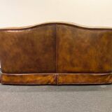 Vintage 3 seater leather chesterfield sofa