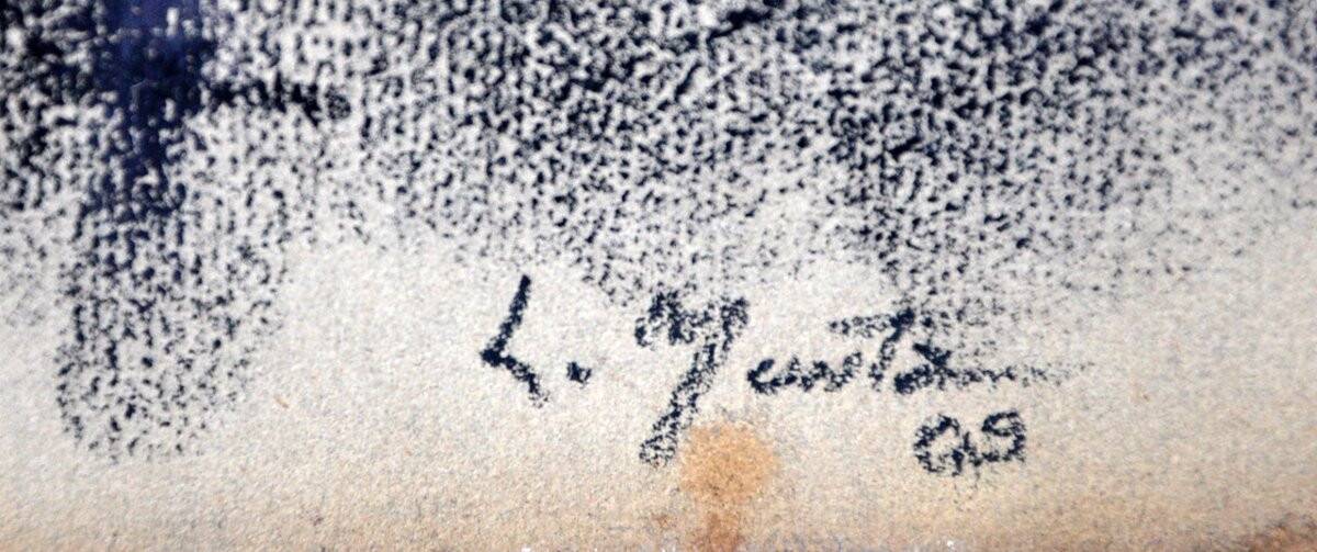 Pastel signed Laura Muntz 1909