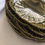 Set of 5 oyster plates