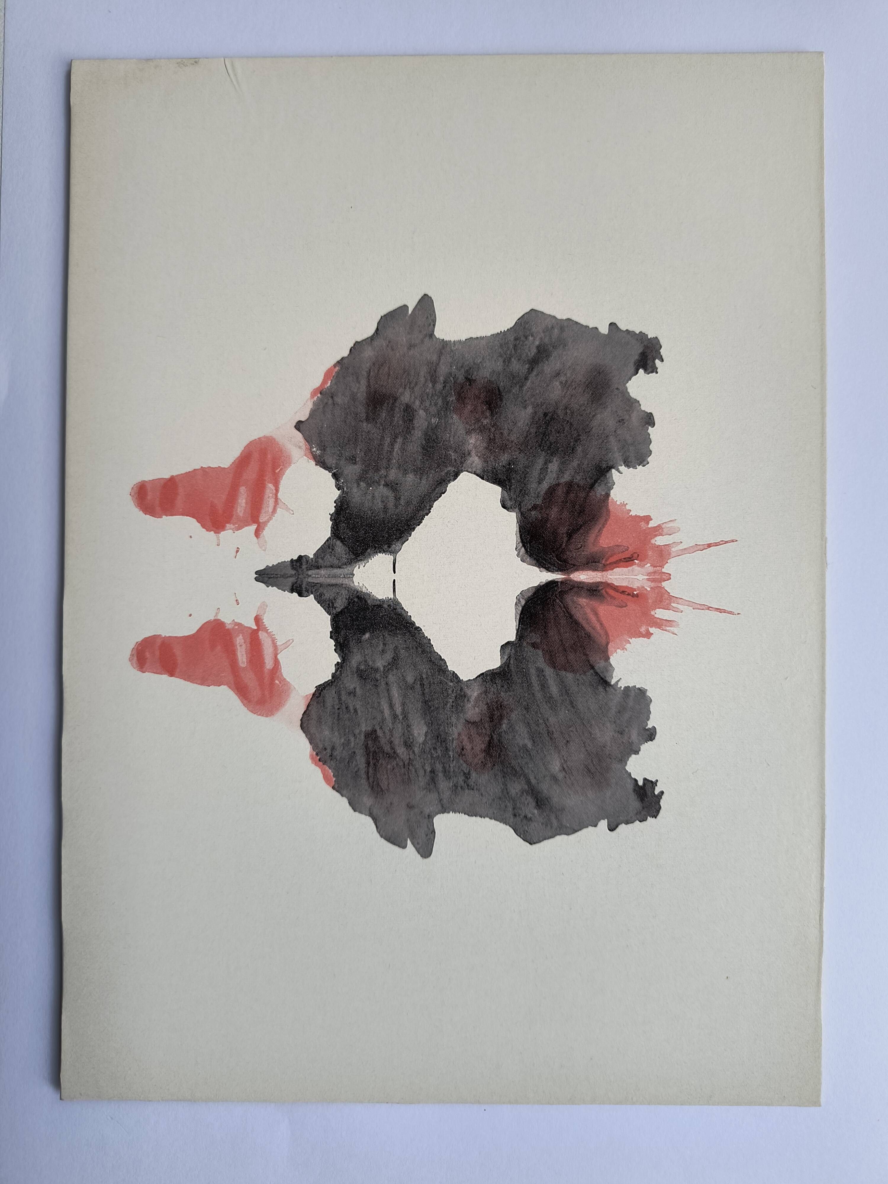 Original Rorschach test card "Card II" – imaginary curiosity