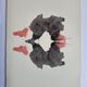 Original Rorschach test card "Card II" – imaginary curiosity