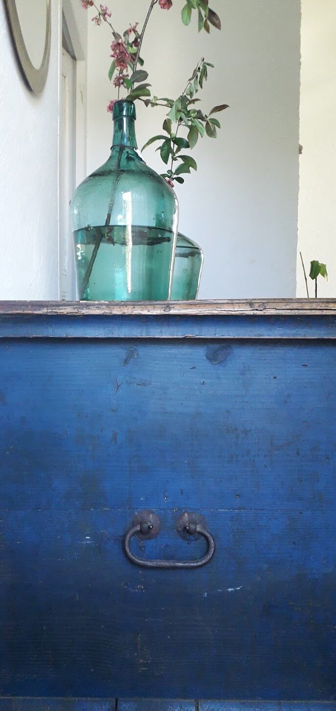 Old wedding chest painted 1891