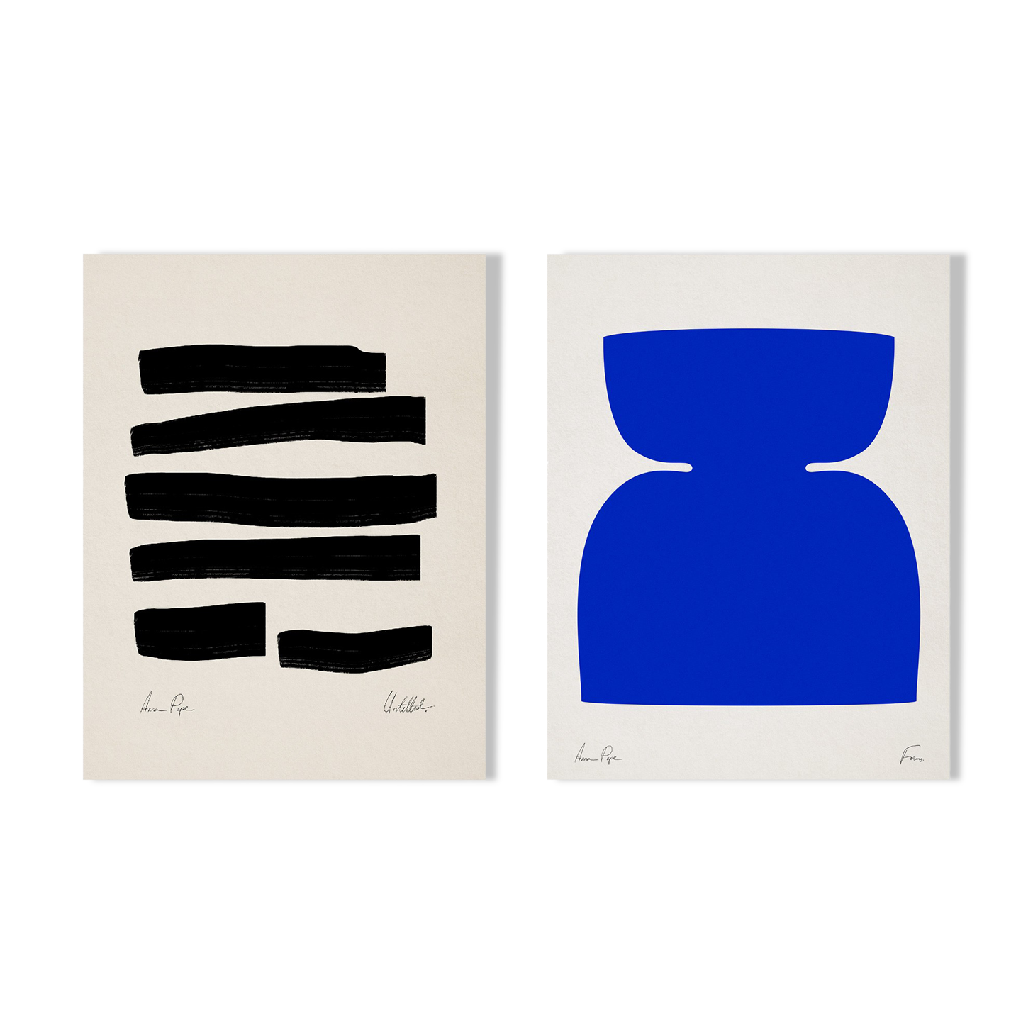 Pair of giclee prints, abstract wall art set of two, 50x70cm